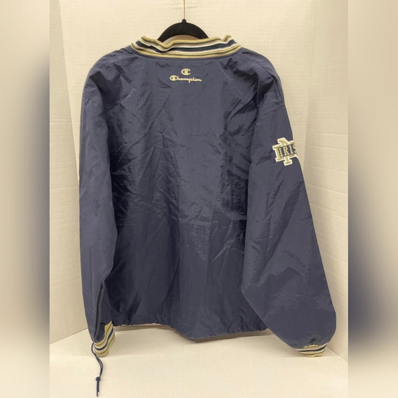 Vintage Champion V Neck Pullover Notre Dame Jacket Size Medium - Picture 7 of 10
